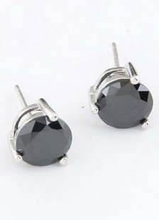 Noir pierres précieuses boucles d’oreilles hommes