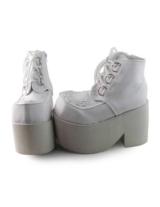 Lolita blanc mat talons plateforme haute