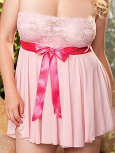 Pintuck Babydoll de Tulle femme avec ruban