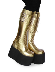 Lolita or botte haute plate-forme Rivet Design