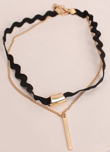 Punk double brin collier de femmes