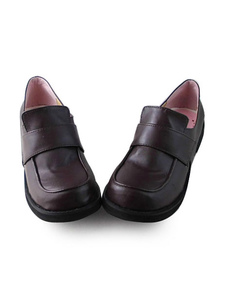 Lolita café mat chaussures talons bas