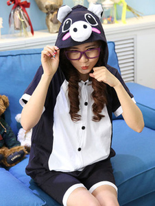 Cochon noir Kigurumi coton Anime Costume pour l’été