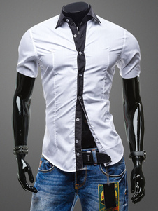 Skinny Casual chemise masculine manches courtes