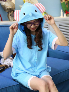 Blue Elephant Kigurumi coton Anime Costume pour l’été