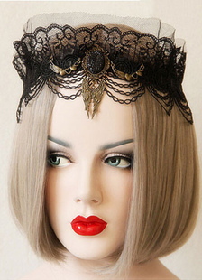 Rajouts noir dentelle gothique