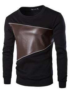 Color Block Sweater décontracté manches longues avec capuche masculine