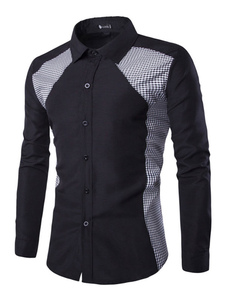 Manches longues Casual chemise Slim pour homme