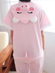 Pink Pig Kigurumi coton Anime Costume pour l’été