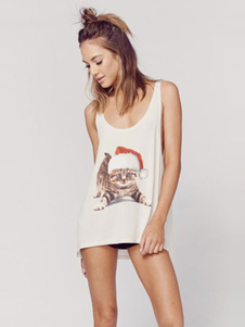 Bijou blanc cool ant réservoirs pour femmes