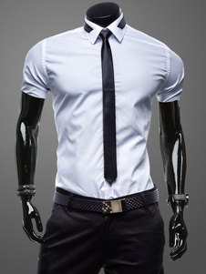 Slim Smart Shirt masculine à manches courtes