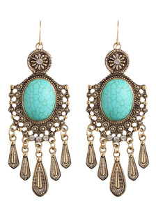 Boucles d’oreilles Chandelier de pierres précieuses Boheimian