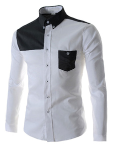 Slim Fit chemise avec Design asymétrique pour les hommes