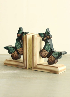 Serre-livres en bois papillon Vintage Wedding Book bouchon