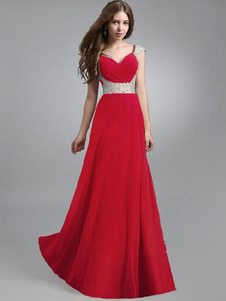 Maxi robe sans manches en mousseline de soie de grande hauteur pour femme