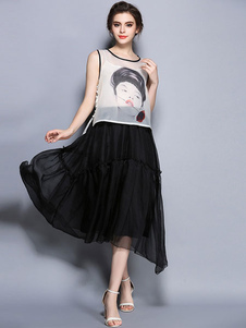 Robe longue Casual sans manches