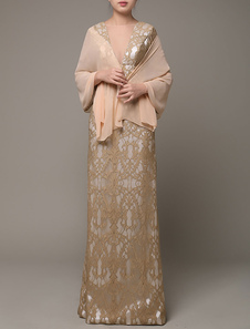 Wrap semi Sheer Illusion mousseline nuptiale châle