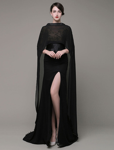 Châle de mariée asymétrique longue mousseline mariage Wrap