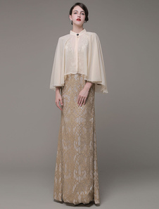 Mariage asymétrique Shawl Wrap mariée en mousseline de soie avec bouton