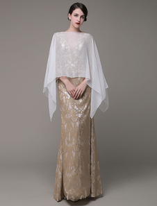 Châle de mariée blanc perles décoration mariage Wraps