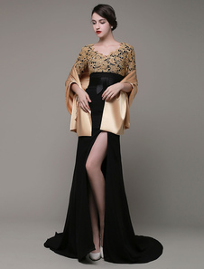 Wraps à deux niveaux de satin pour soirée