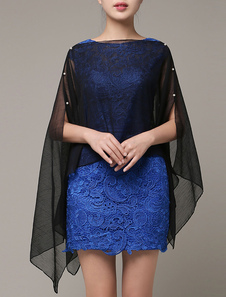 Châle de mariage mariage perle Wrap tissu mousseline