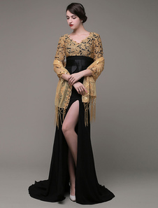 Mariage Vintage envelopper les accessoires de mariée paillettes or