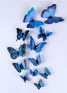 Mur 3D autocollant papillon 12 pièces de décoration de mariage
