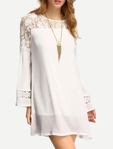 Acétate de manches longues robe de charme pour les femmes