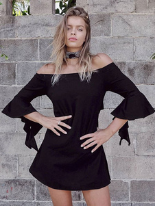 Moitié manches acétate séduisante robe pour femme