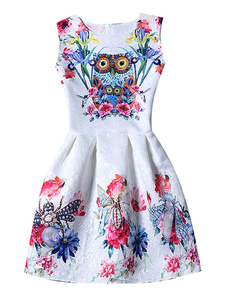 Mélange de coton jacquard Flare robe