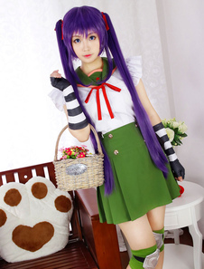 École direct Ebisuzawa Kurumi Cosplay Costume School Uniform Version verte