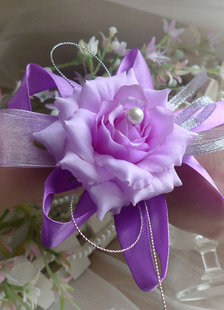 Perle poignet Corsage Rose fleur pour cérémonie de mariage