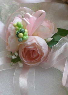 Camélia poignet Corsage fleur de mariée en Satin