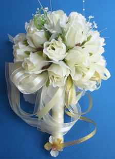 Bouquet Rose ruban pour cérémonie de mariage