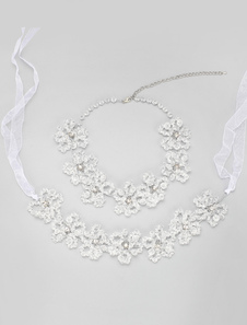 Bijoux de mariage définit Rhinstone décoration ruban concis, parures de bijoux du soir