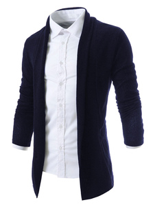 Casual Cardigan Long Slim pour hommes