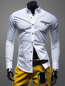 Chemise maigre hommes avec Botton Down col