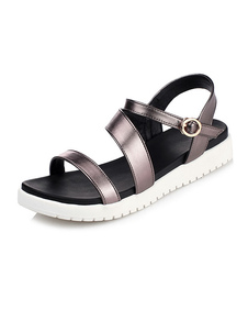 Sandales plates parfaites en PU à talons décolletés