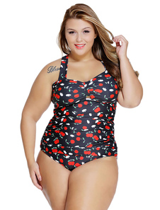 Fantastique maillot de bain 1 pièce en polyester impression pour femme
