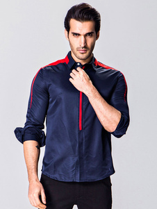 Chemise en coton multicolore manches longues