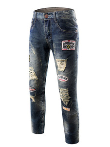 Jean bleu style sarouel en coton