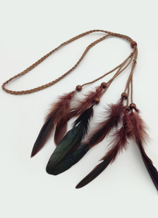 Coiffe de cheveux de plume multicolore