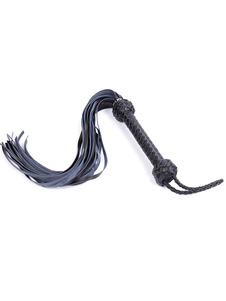 Fouet de cuir de vachette noir Sexy