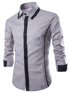Chemise multicolore en coton avec manches longues pour homme