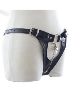 Chaîne noire et en bref boucle masculine