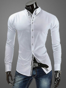 Chemise multicolore en coton avec manches longues pour homme
