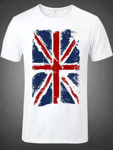 T-shirt blanc en coton Royaume-Uni/Angleterre