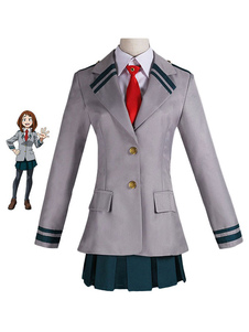 Boku no Hero Academia Uraraka Omari Cosplay Costume My Hero Academia Toussaint Cosplay Uniforme Scol