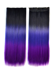 Extension de cheveux quadrichromie en fibre résistante à la chaleur dégradé